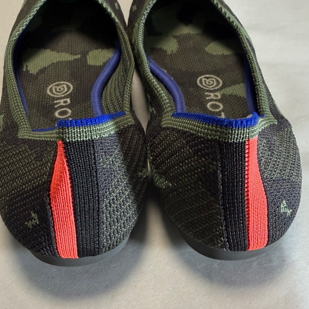 Rothys Womens Size W8 The Point Camo Green‎ Shoes Camouflage Pointed Toe Flats - Picture 10 of 10